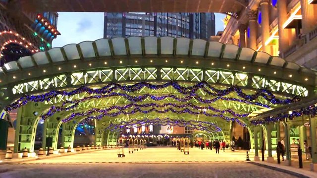 Macao Skyline at Christmas time, China