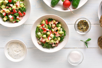 Healthy vegetable salad