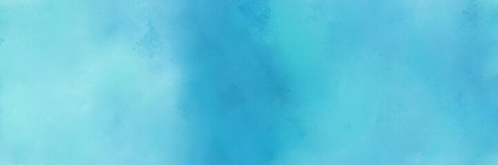 vintage abstract painted background with medium turquoise and baby blue colors and space for text or image. can be used as header or banner