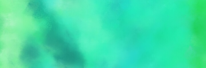 textured background. vintage abstract painted background with turquoise, pale green and medium aqua marine colors and space for text or image. can be used as header or banner