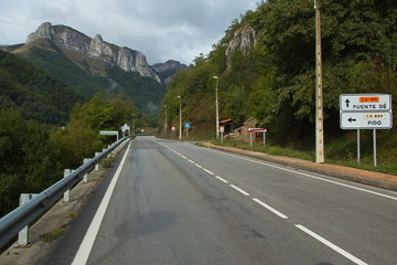 Landscape at village Pido near Espinama in Cantabria,Spain,Europe