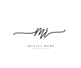 M I MI Beauty vector initial logo, handwriting logo of initial signature, wedding, fashion, jewerly, boutique, floral and botanical with creative template for any company or business.