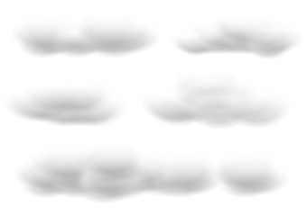 Realistic white cloud vectors isolated on white background, Fluffy cubes like white cotton wool ep16