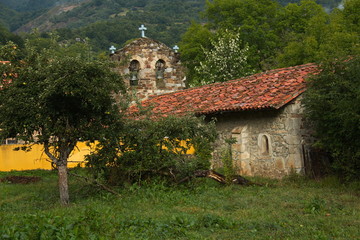Church in village Pido near Espinama in national park Picos de Europa in Cantabria,Spain,Europe