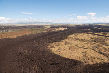 old lava flow on Hawaii