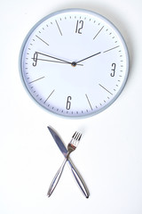 Modern Clock on white background