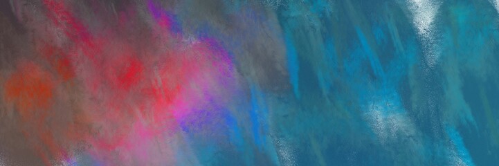 abstract painting background graphic with teal blue, mulberry  and antique fuchsia colors and space for text or image. can be used as header or banner
