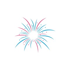 Firework vector template illustration