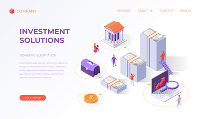 Landing page for investment solutions