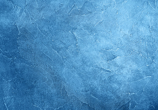 Old wall texture toned classic blue color