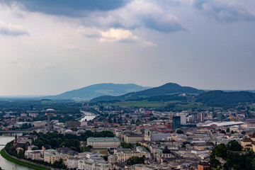 Fototapeta na wymiar Salzburg from above