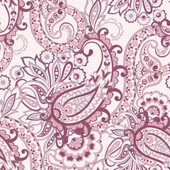 Damask Paisley Floral seamless vector ornament