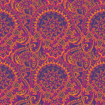 Vector Floral seamless paisley pattern