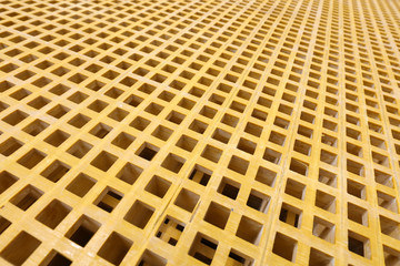 Close-up of Yellow Wood Mesh Structure