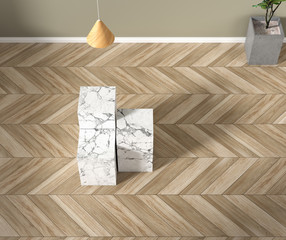 3D rendering of Simple Home Space