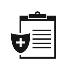 Medical insurance icon in flat style. vector illustration