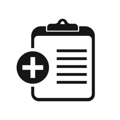 Medical insurance icon in flat style. vector illustration