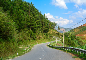 Mountain road of Sapa, Vietnam