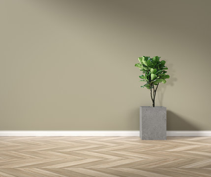 3D rendering of Simple Home Space