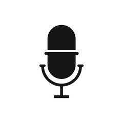 Microphone vector icon. vector illustration