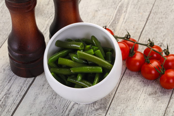 Green beans in the bowl