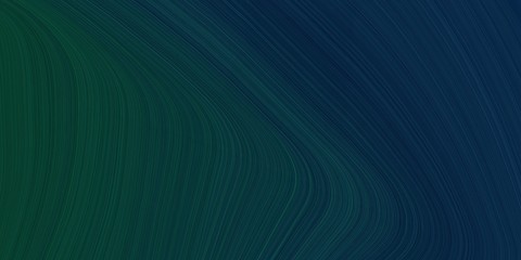 modern curvy waves background illustration with very dark blue, dark slate gray and very dark green color
