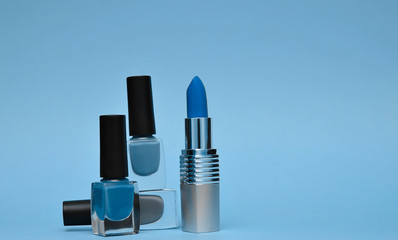 Nail polish in trendy color. Color of the year 2020.