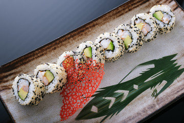 Shrimp, Avocado and Sesame Roll