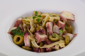 Pasta with octopus