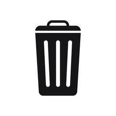 trash can icon flat design. vector illustration