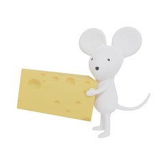 ねずみ　年賀状　3DCG　素材