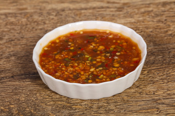 Thai style spicy chilli sauce