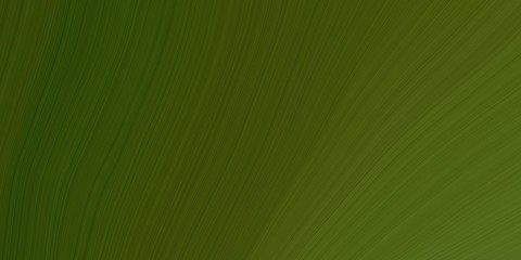 modern soft swirl waves background illustration with dark olive green and very dark green color