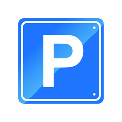 Parking sign icon, road symbol. Parking public icon street place. vector illustration