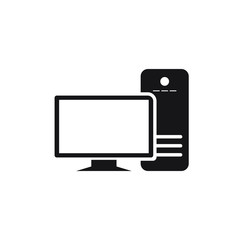 PC icon flat design. vector illustration