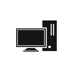 PC icon flat design. vector illustration