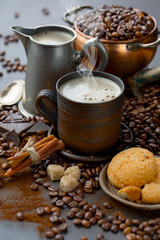 Black coffeeblack, brown, background, drink, cup, coffee, food, old, table, white, hot, traditional, breakfast, beverage, aroma, espresso, caffeine, mug, cafe, dark, text on an old background in a cup