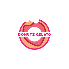 Obraz premium ABSTRACT ILLUSTRATION DONUTS ICON LOGO DESIGN FLAT COLOR VECTOR FOR YOUR BUSINESS