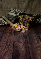 Pasta vegetal de colores.