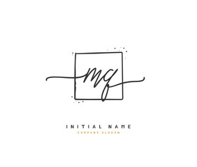 M G MG Beauty vector initial logo, handwriting logo of initial signature, wedding, fashion, jewerly, boutique, floral and botanical with creative template for any company or business.