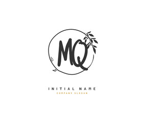 M G MG Beauty vector initial logo, handwriting logo of initial signature, wedding, fashion, jewerly, boutique, floral and botanical with creative template for any company or business.