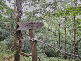 Road to the Cascada del Cioyo in Asturias. Spain