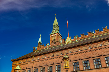 Naklejka premium Copenhagen City Hall in Denmark