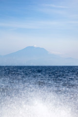 Seaside view at Agung volcano in Indonesia
