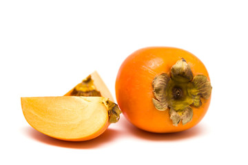 Asian persimmon isolated on the white background