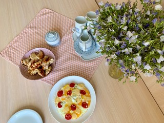 homemade breakfast top view