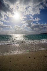 ビーチ　　海と空と砂浜のイメージ