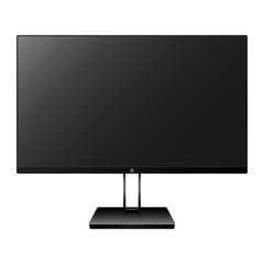 Realistic computer monitor, screen isolated on white background. Vector illustration