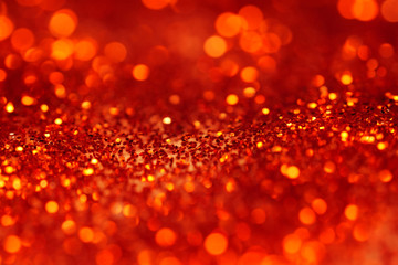 Beautiful Glitter Red Bokeh Abstract Background