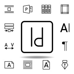 in design, Id icon. Can be used for web, logo, mobile app, UI, UX